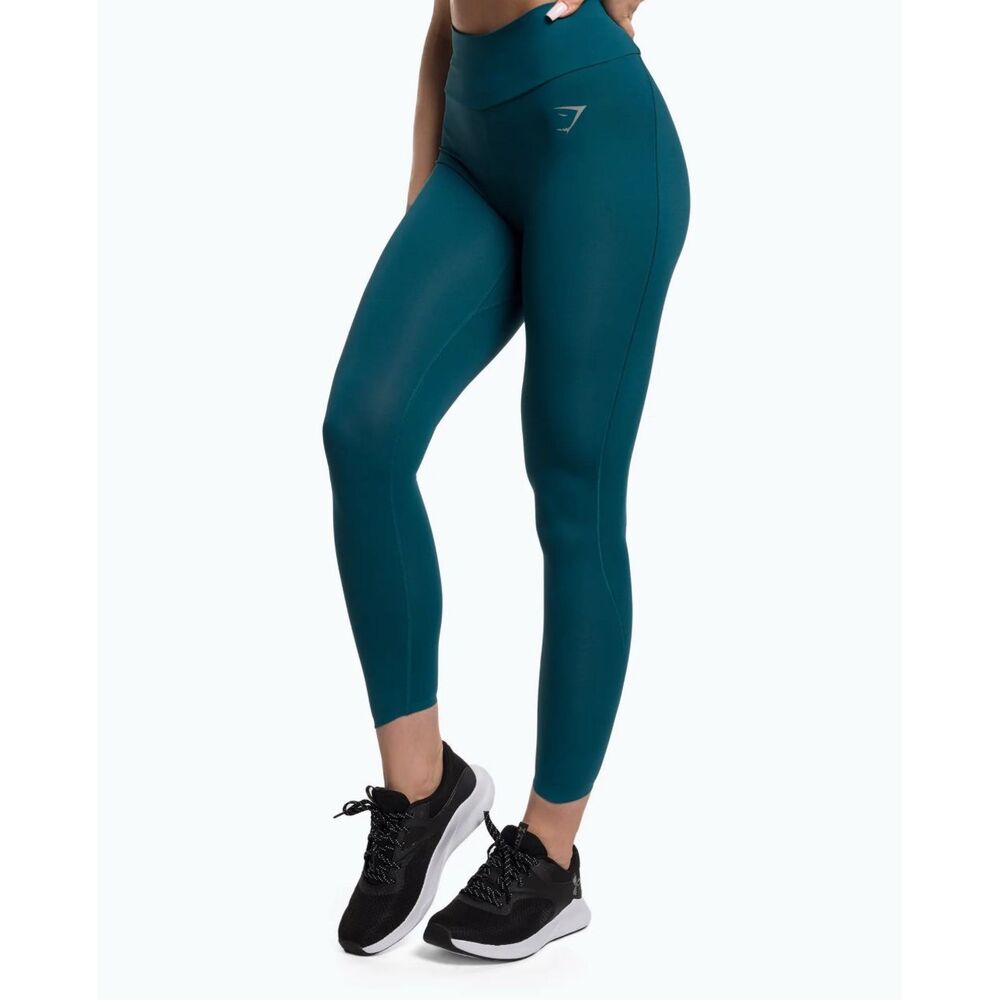 Gymshark NEW size M teal athletic leggings - Picture 2 of 11
